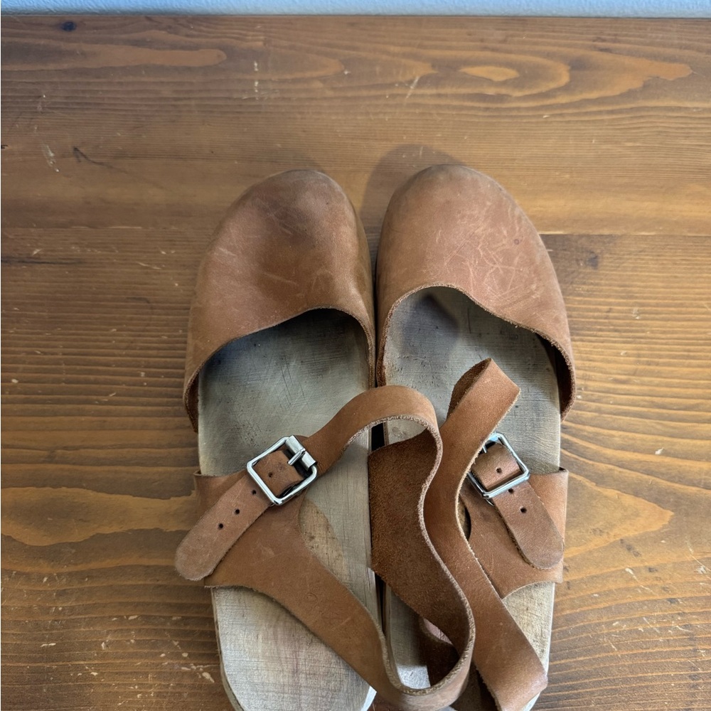 Lotta From Stockholm Brown Leather Mules